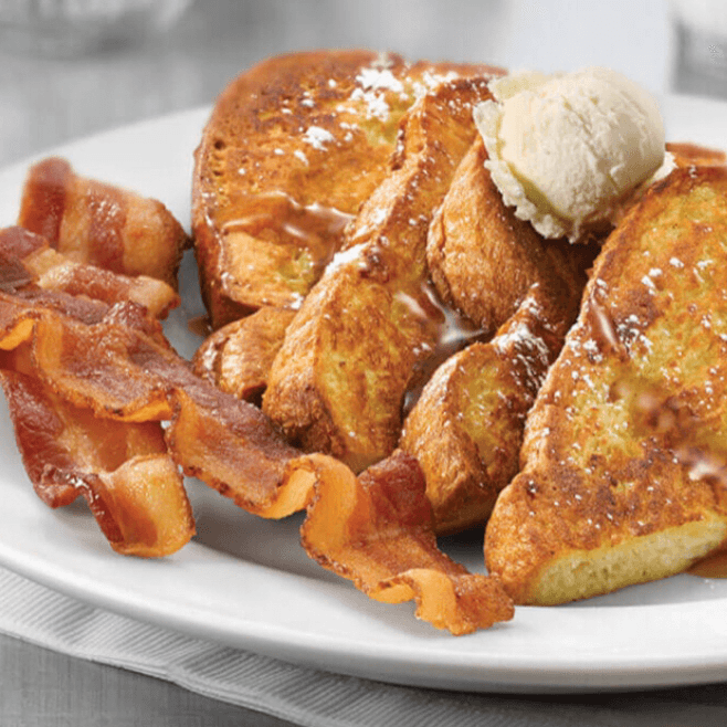 French Toast with Bacon or Sausage