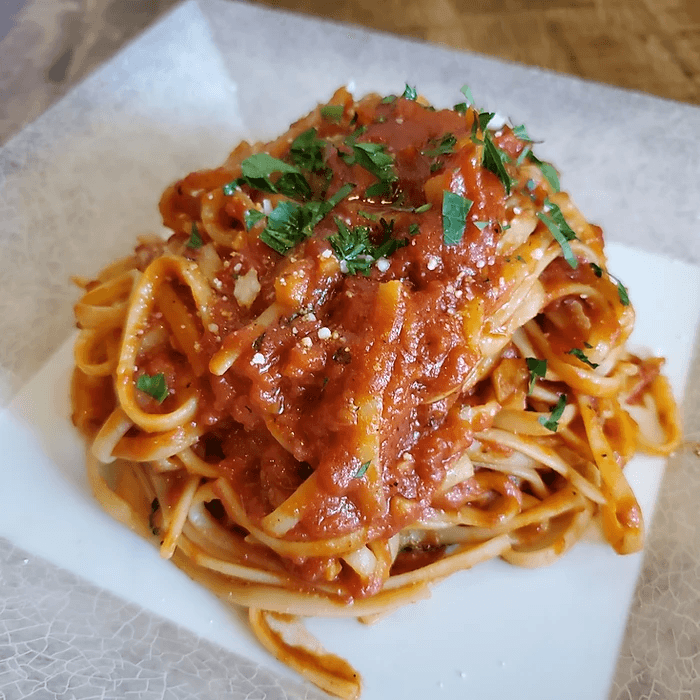 Pasta in Marinara Sauce.