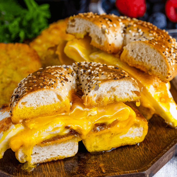 Bagel with Egg, Bacon, and Cheese