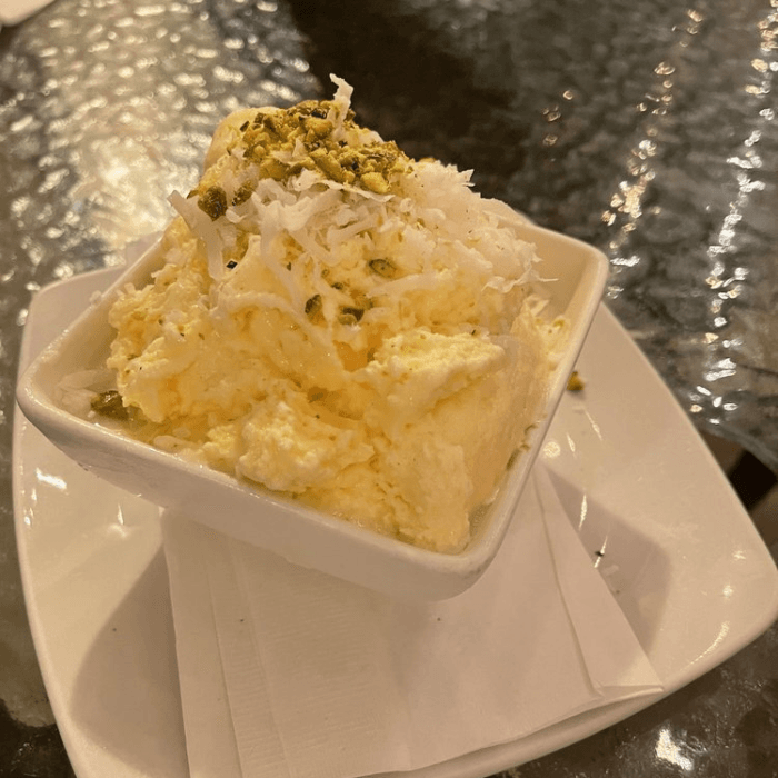 Rice Pudding with Ice Cream