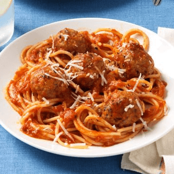 Spaghetti with Meatballs & Sausage