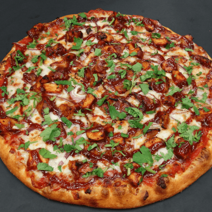 BBQ Chicken Pizza.