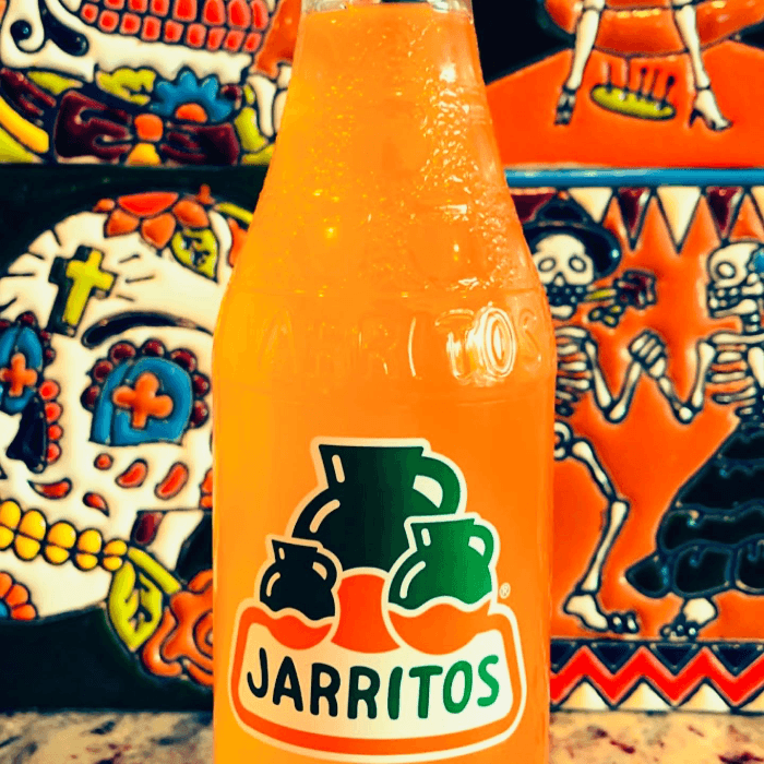 Jarritos Orange soda.