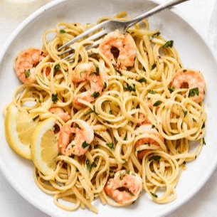 Scampi Noodle with Bacon