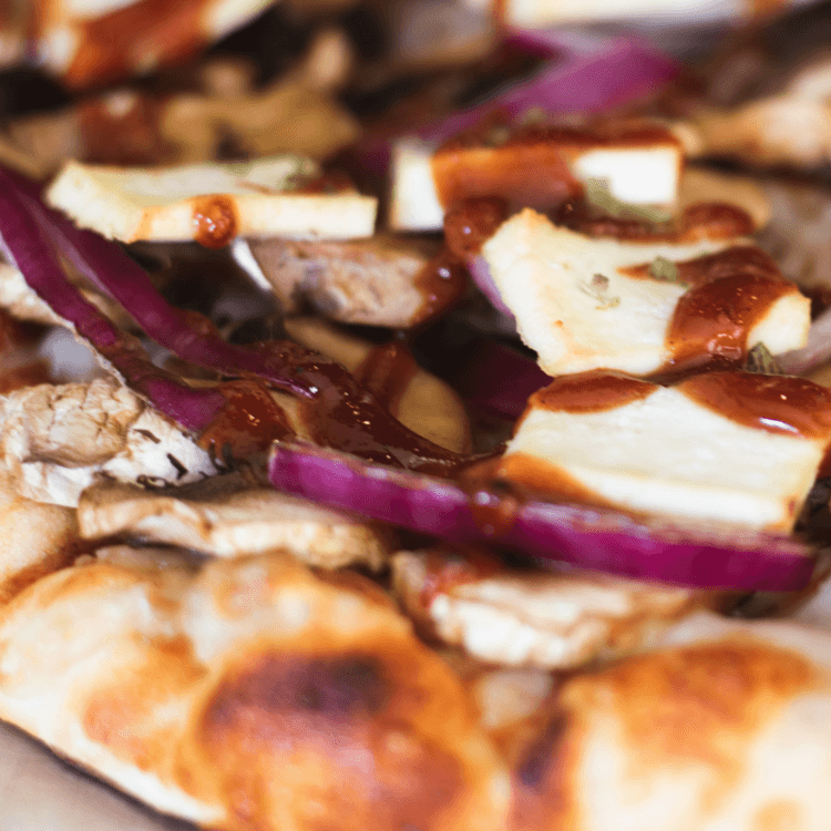 Barbecue Tofu Pizza.