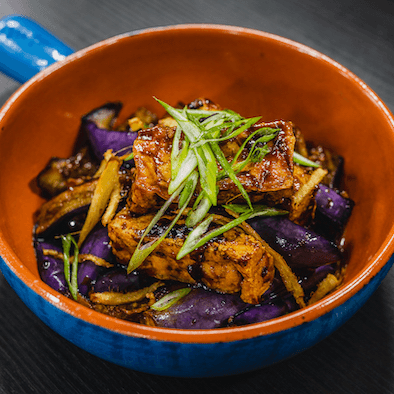 Sriracha Garlic Eggplant w/ Tofu