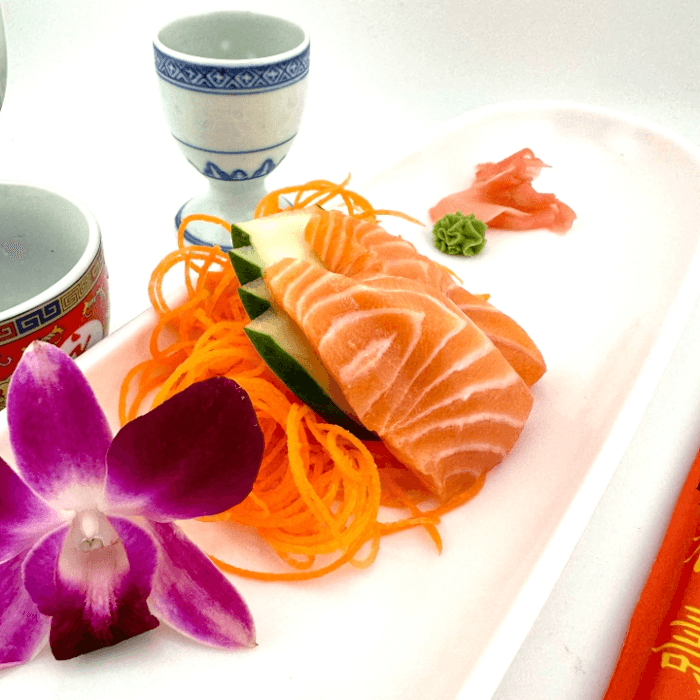 Salmon Sashimi.