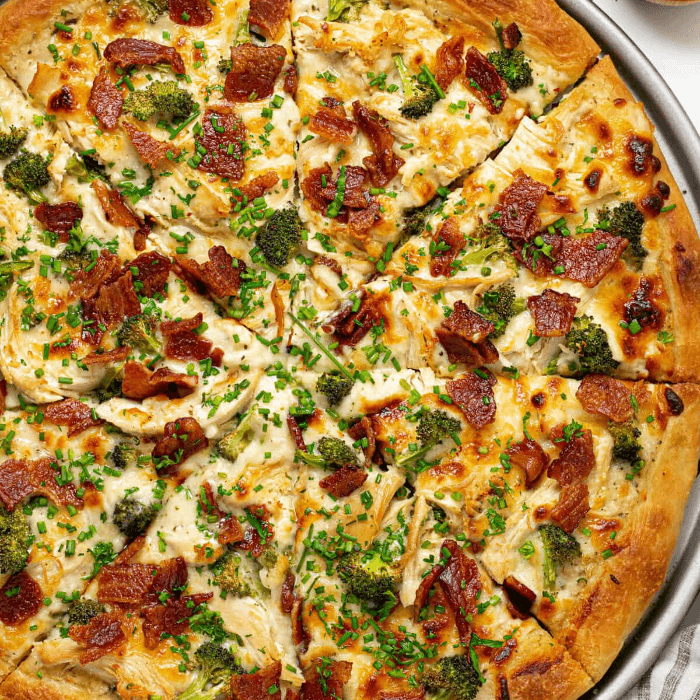Chicken Broccoli Pizza