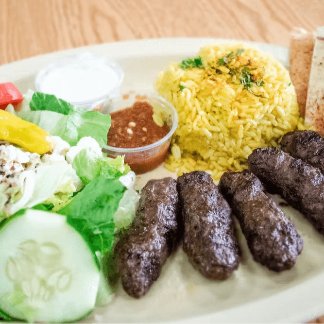 Kufta Kabob Plate.