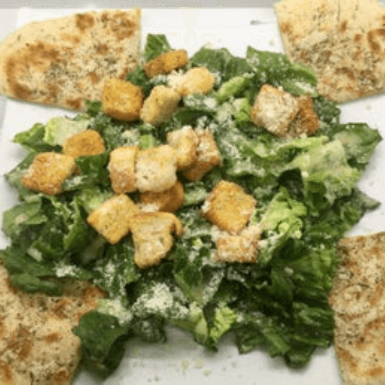 Caesar Salad with Chicken Gyro Meat