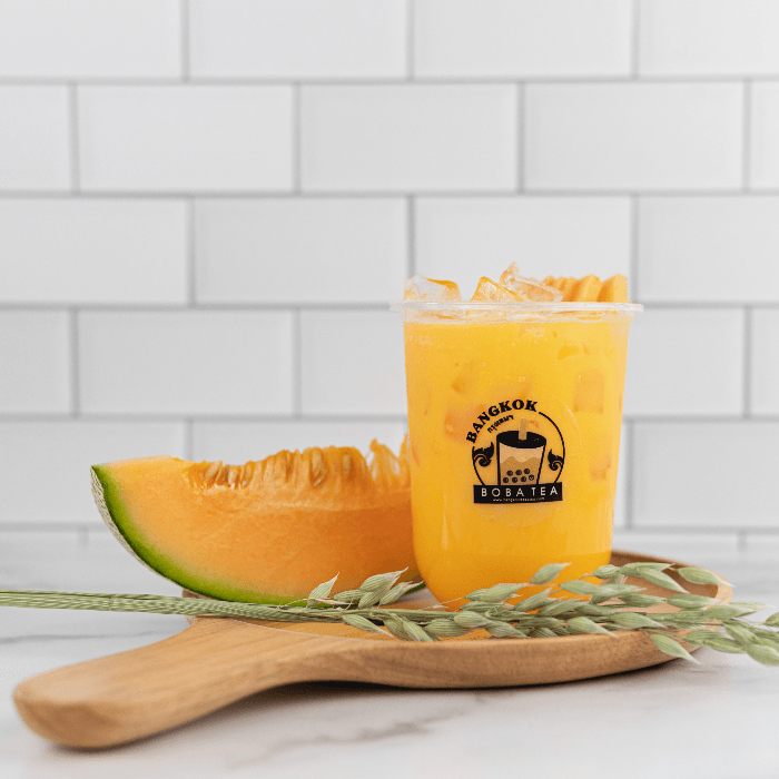 Cantaloupe Milk Tea.