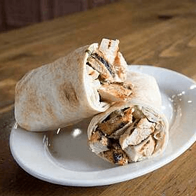 Chicken Kabob Pita Roll.