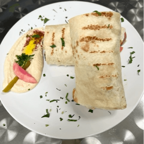 Chicken Kabob wrap.