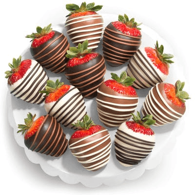 12 Chocolate Dipped Strawberries.