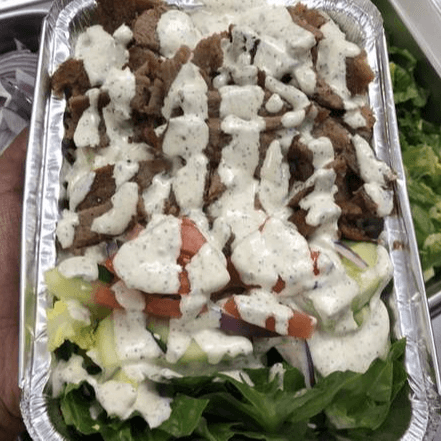 NY Style Gyro with Rice & Salad Bowl.