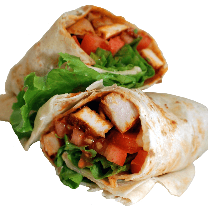 Spicy Chicken Wraps.