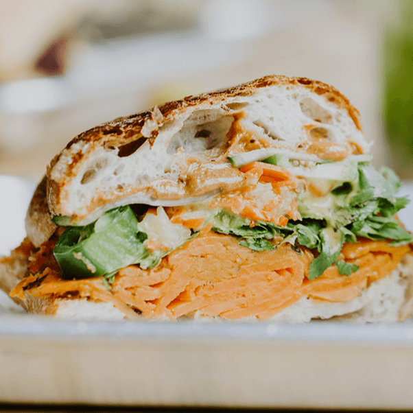 Massaman Curry Vegan Banh Mi Sandwich.