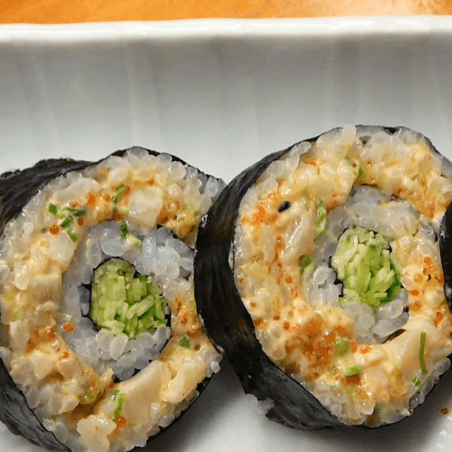 Spicy Scallop Roll with Cucumber