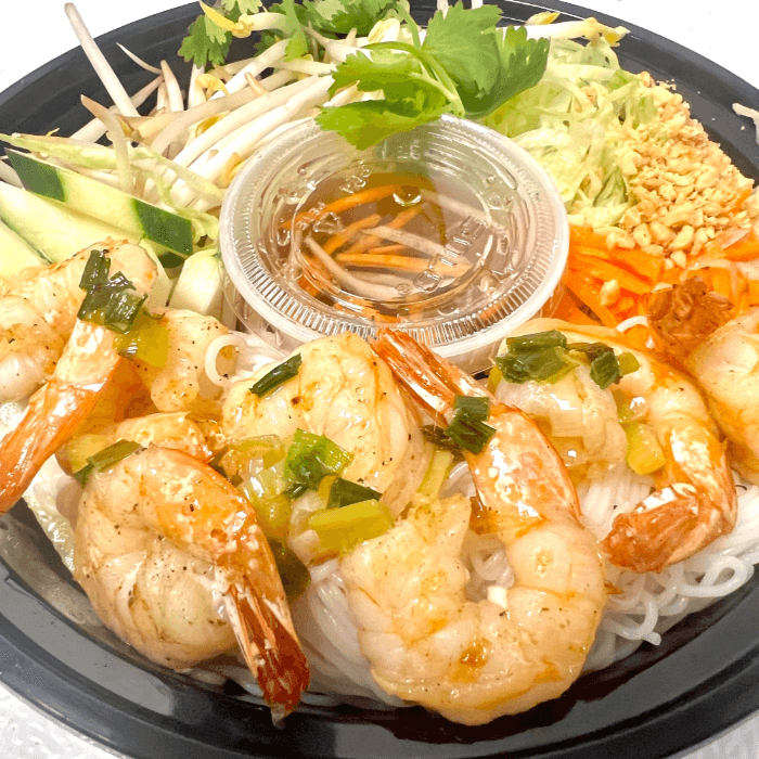 [B4] Grilled Shrimp Vermicelli [ BUN TOM NUONG ]