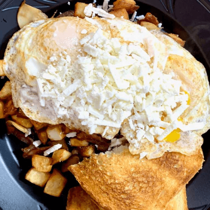 Mushroom Hash & Eggs