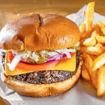 1/2 Lb Angus Beef Cheeseburger with Fries Combo