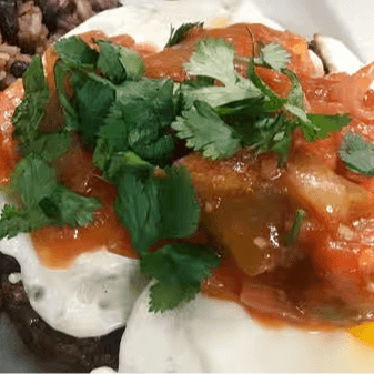 Bistec a Caballo Breakfast Platter(Ranchera steak)