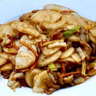 V09. Veggie Shanghai Style Rice Stick 素上海炒年糕.