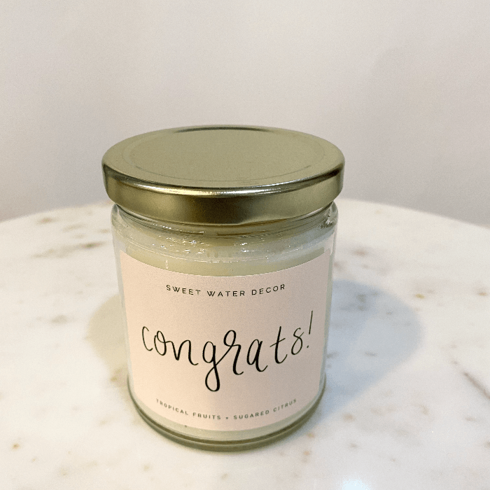 Sweet Water Decor Soy Candle--Congrats