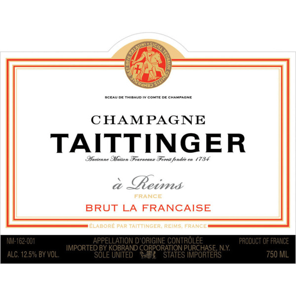 Champagne, Taittinger Brut La Francaise, France.