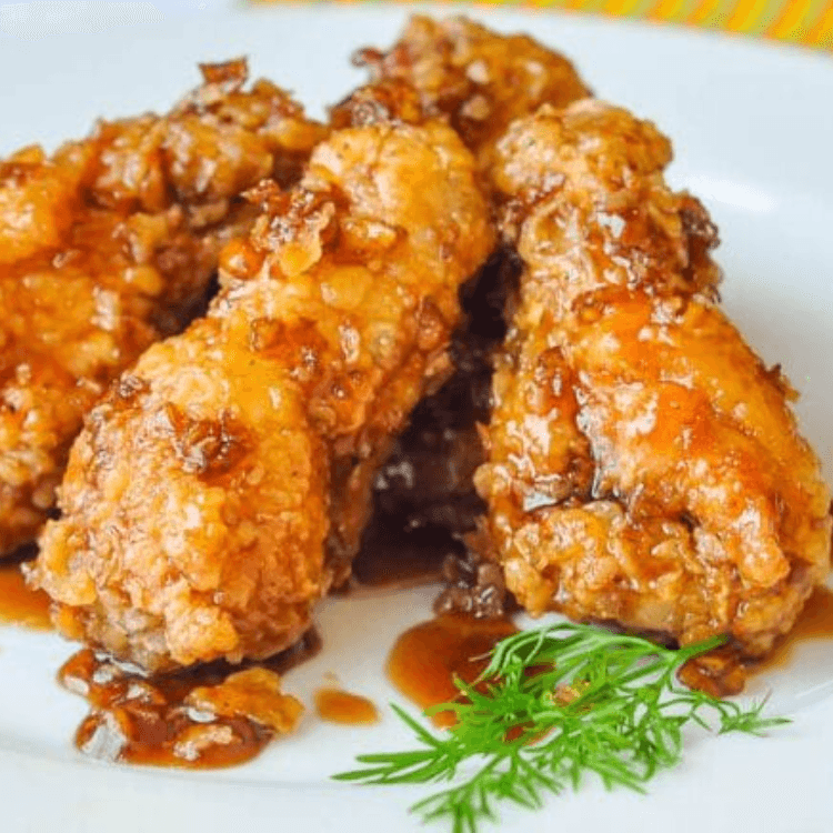 Honey Garlic Chicken Wings (6 Pcs)