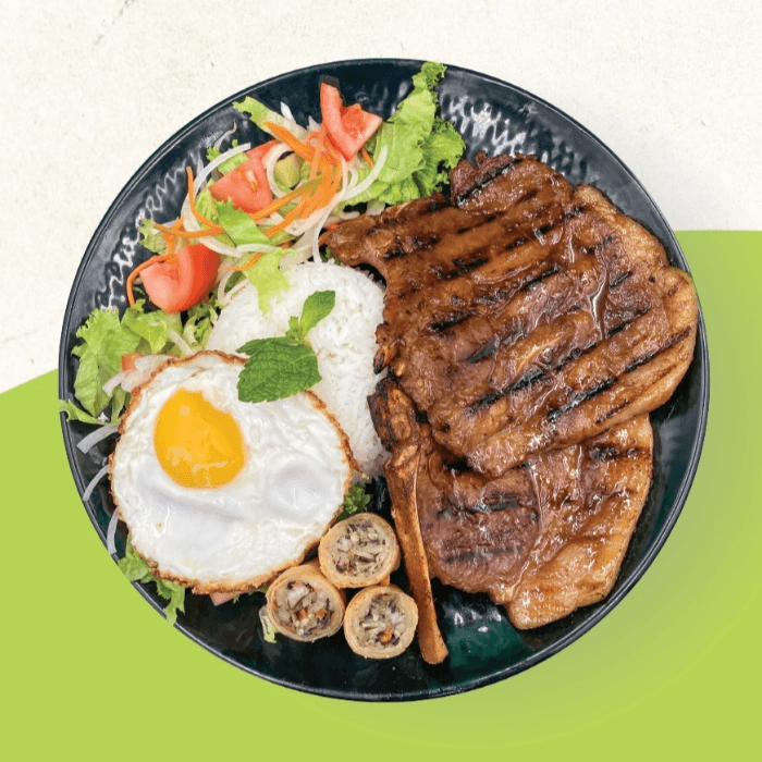 C1 GRILLED PORK CHOPS/ Cơm Sườn Heo Nướng