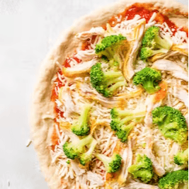 Broccoli & Chicken Pizza (Large Sicilian 16" - 16 Slices)