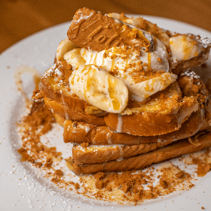 Cookie Butter and Banana French Toast.