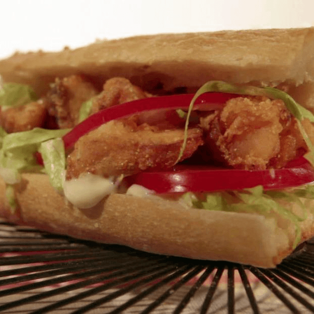 Shrimp & Catfish Po Boy Sandwich