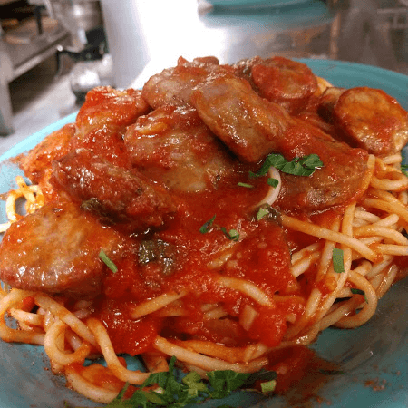 Spaghetti with Sausage.
