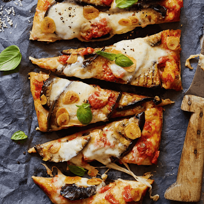 Eggplant Parmigiana Pizza