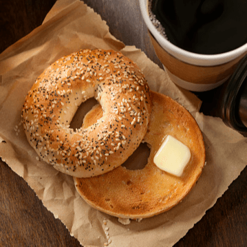 Bagel & Butter with 16 Oz Coffee