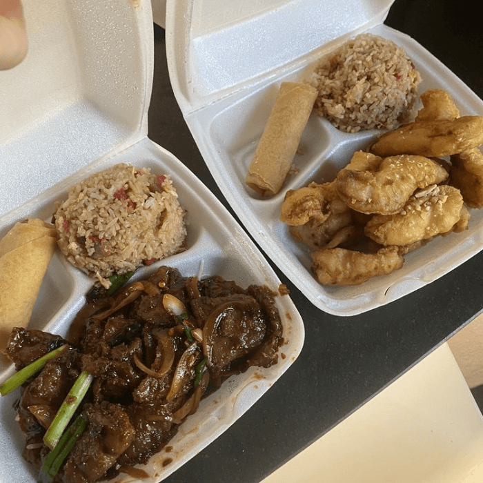 C4 - Mongolian Beef & Almond Fried Chicken