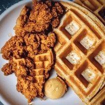 Crispy Chicken and Belgian Waffle.