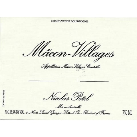 Chardonnay, Nicolas Potel, Macon Villages, France