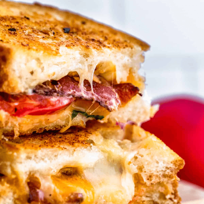 Grilled Cheese with Bacon & Tomato Sandwich