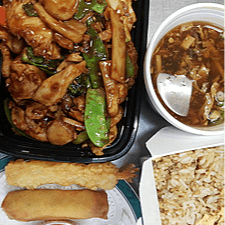 Spicy Garlic Chicken Dinner.