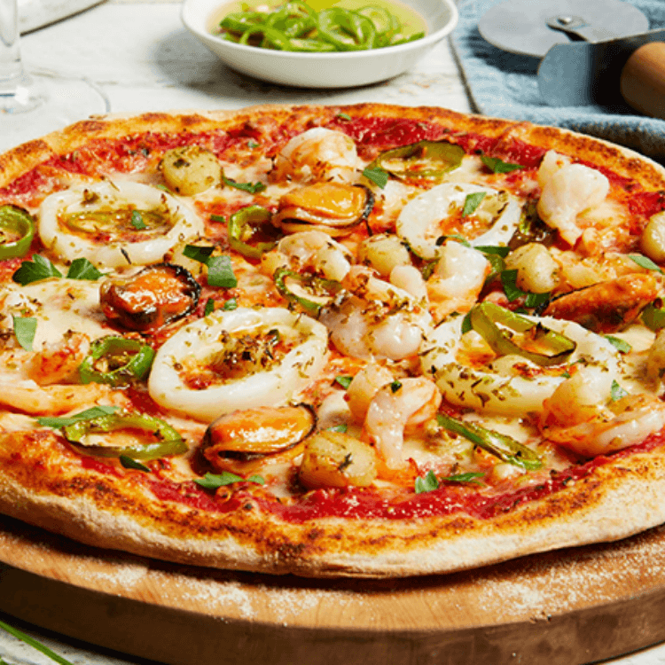 Thin Crust Seafood Pizza (10" Small)