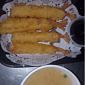 Shrimp Tempura with Miso Soup.
