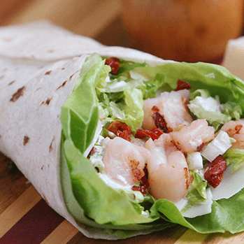 Shrimp Caesar Wrap Sandwich