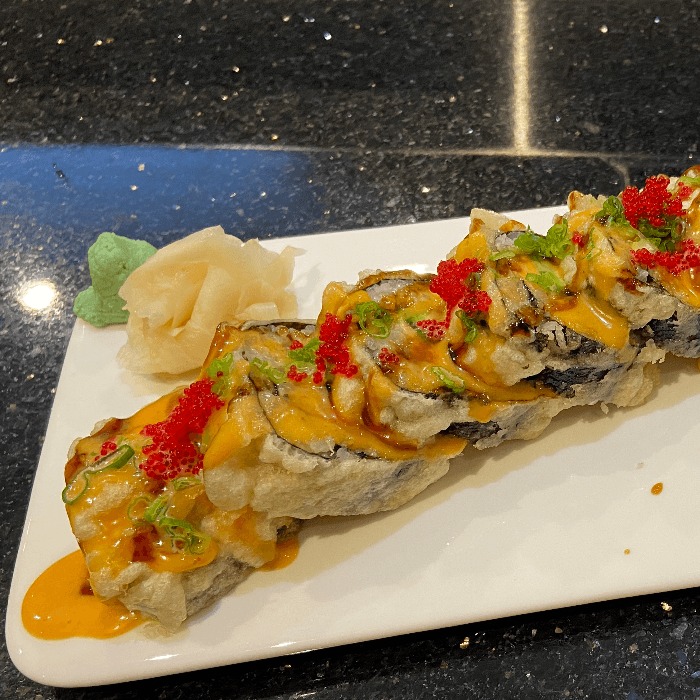 Crispy Spicy Salmon Roll (Lightly Deep Fried).