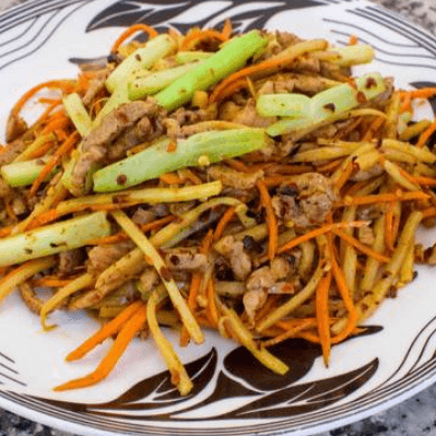 Shredded Pork with Celery