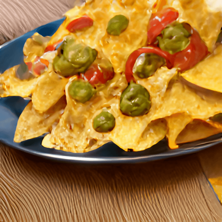 Nachos with Cheese & Peppers.