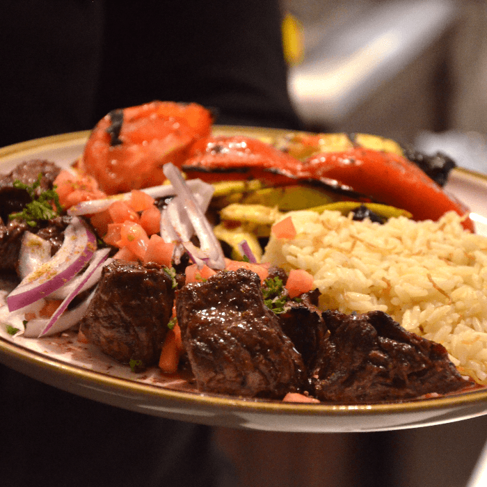 Lamb Kebab Platter.