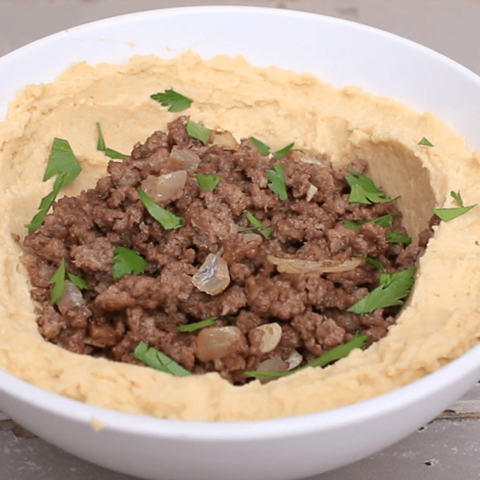 Hummus Meat Sauté